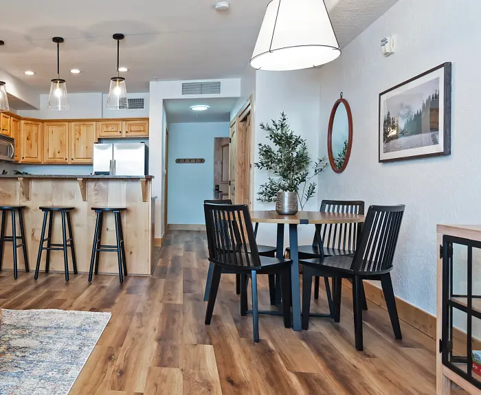 photo of a kitchen & dining area